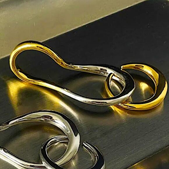 Sterling Silver Geometric Ring, Versatile, Creative, Design, Unique, Tre… - Picture 4 of 13